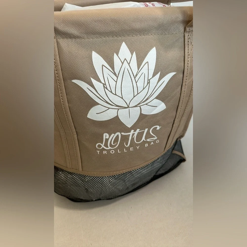 LOTUS Trolley Bag in Tan and Black